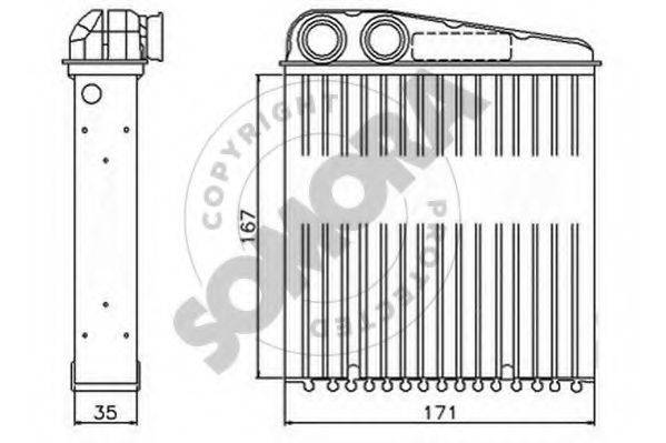 SOMORA 191050 Теплообмінник, опалення салону
