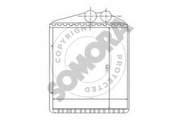 SOMORA 210650 Теплообмінник, опалення салону