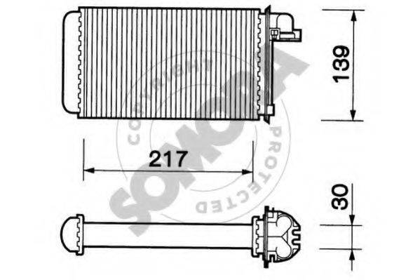 SOMORA 221150 Теплообмінник, опалення салону