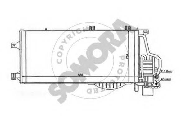 SOMORA 212560C Конденсатор, кондиціонер