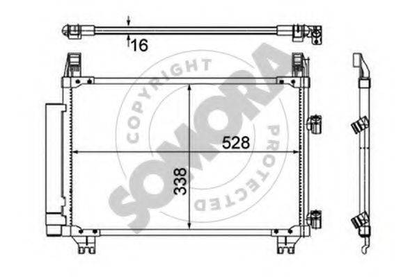 SOMORA 310360 Конденсатор, кондиціонер