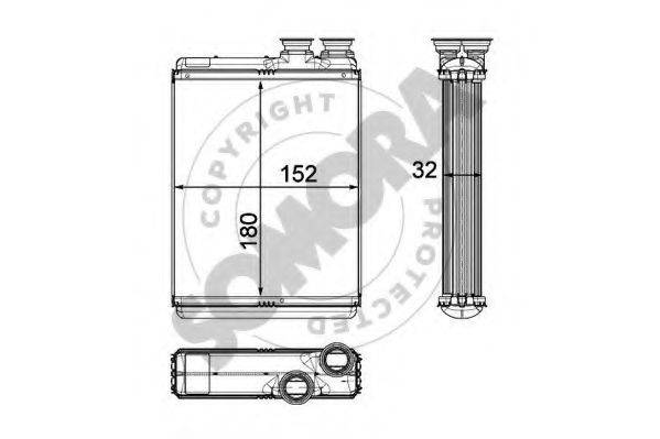 SOMORA 050550 Теплообмінник, опалення салону