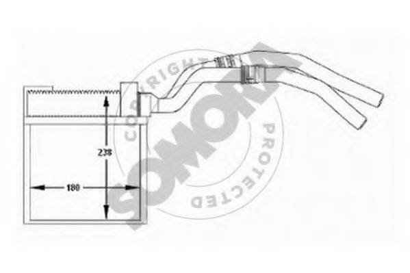 SOMORA 093650 Теплообмінник, опалення салону