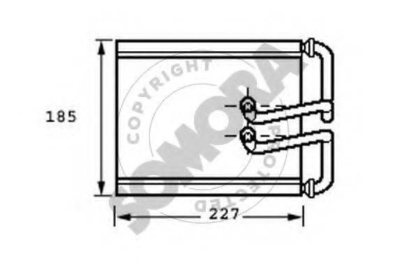 SOMORA 136550 Теплообмінник, опалення салону