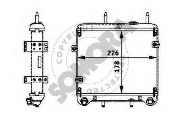 SOMORA 171365FR масляний радіатор, моторне масло