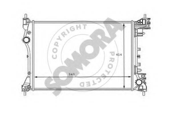 SOMORA 013040 Радіатор, охолодження двигуна