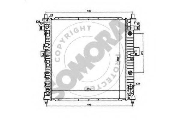 SOMORA 065240 Радіатор, охолодження двигуна