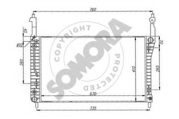 SOMORA 067040 Радіатор, охолодження двигуна