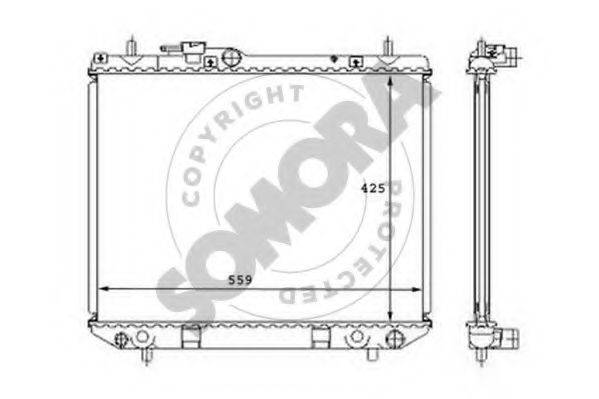 SOMORA 072040 Радіатор, охолодження двигуна
