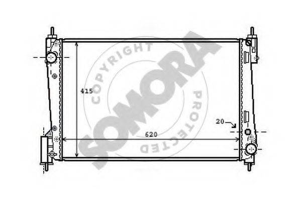 SOMORA 081540A Радіатор, охолодження двигуна