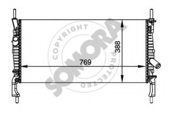SOMORA 094540A Радіатор, охолодження двигуна