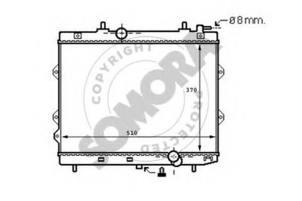 SOMORA 112040C Радіатор, охолодження двигуна