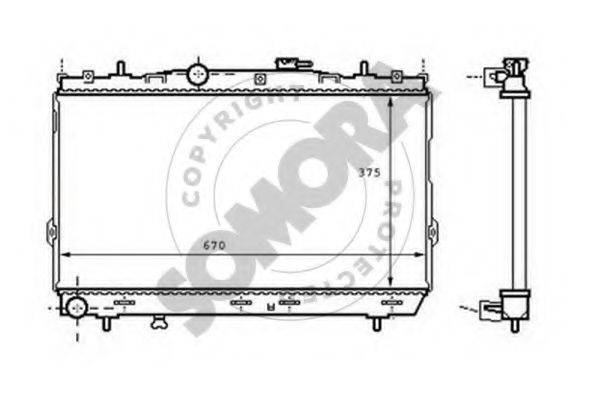 SOMORA 132240B Радіатор, охолодження двигуна
