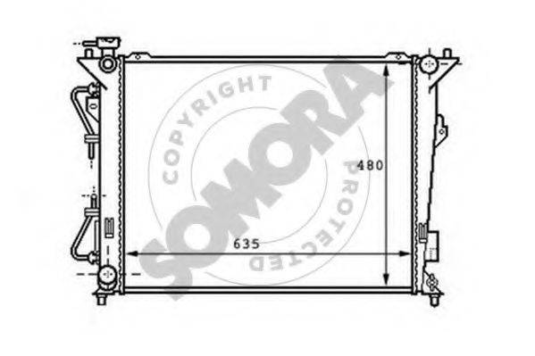 SOMORA 137140A Радіатор, охолодження двигуна
