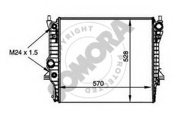SOMORA 155040 Радіатор, охолодження двигуна