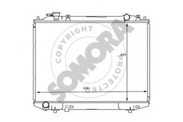 SOMORA 168040 Радіатор, охолодження двигуна