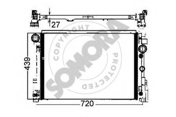 SOMORA 171440 Радіатор, охолодження двигуна