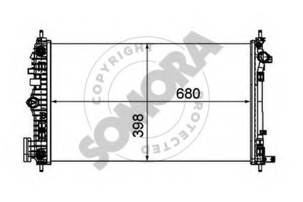 SOMORA 210840D Радіатор, охолодження двигуна