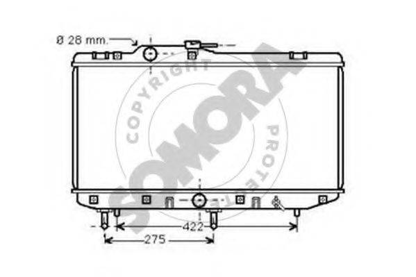 SOMORA 310040A Радіатор, охолодження двигуна