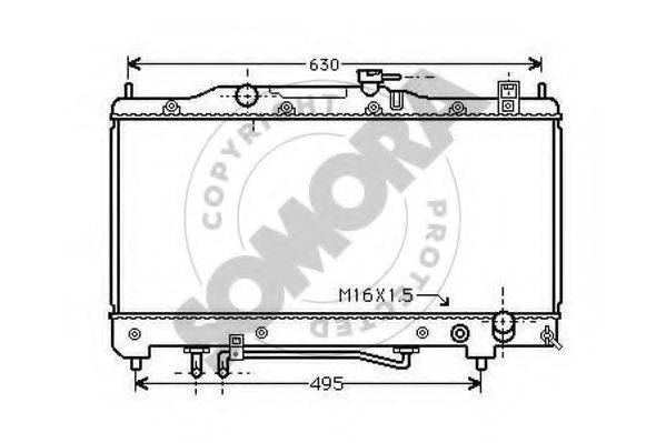 SOMORA 311740G Радіатор, охолодження двигуна