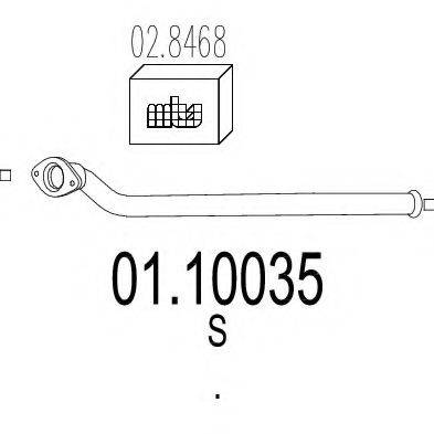 MTS 0110035 Труба вихлопного газу