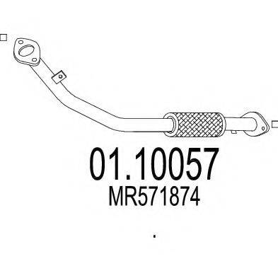 MTS 0110057 Труба вихлопного газу