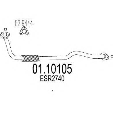 MTS 0110105 Труба вихлопного газу