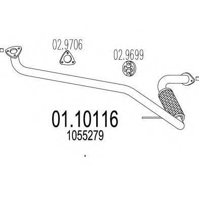 MTS 0110116 Труба вихлопного газу