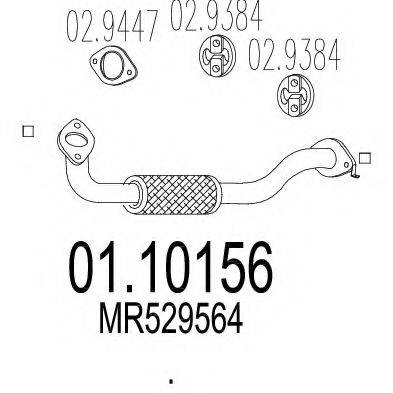 MTS 0110156 Труба вихлопного газу