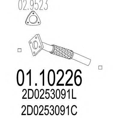 MTS 0110226 Труба вихлопного газу