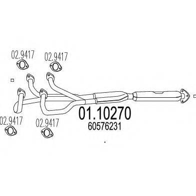 MTS 0110270 Труба вихлопного газу