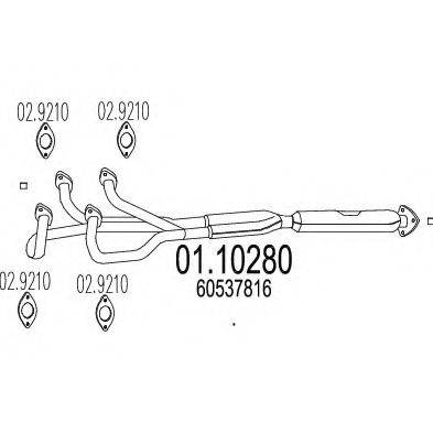 MTS 0110280 Труба вихлопного газу