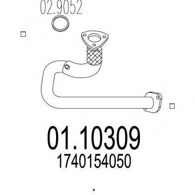 MTS 0110309 Труба вихлопного газу