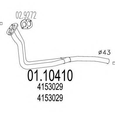 MTS 0110410 Труба вихлопного газу