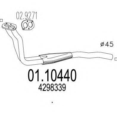 MTS 0110440 Труба вихлопного газу