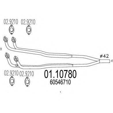 MTS 0110780 Труба вихлопного газу