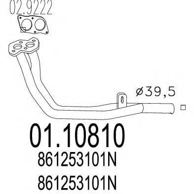 MTS 0110810 Труба вихлопного газу
