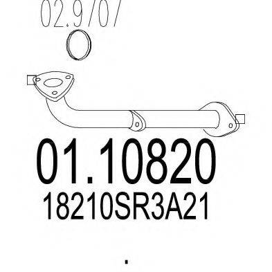MTS 0110820 Труба вихлопного газу