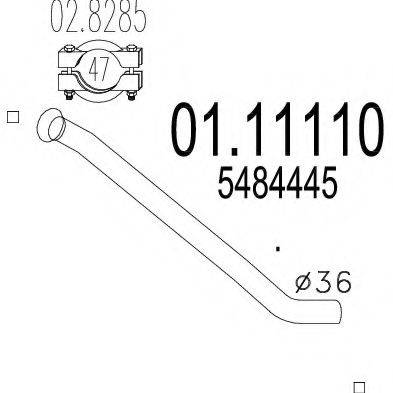 MTS 0111110 Труба вихлопного газу