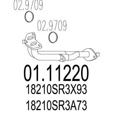 MTS 0111220 Труба вихлопного газу