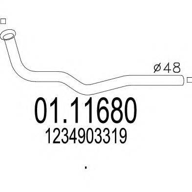 MTS 0111680 Труба вихлопного газу