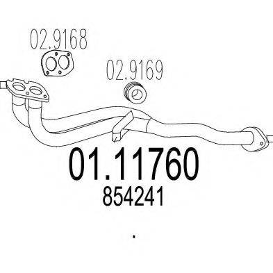 MTS 0111760 Труба вихлопного газу