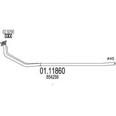 MTS 0111860 Труба вихлопного газу