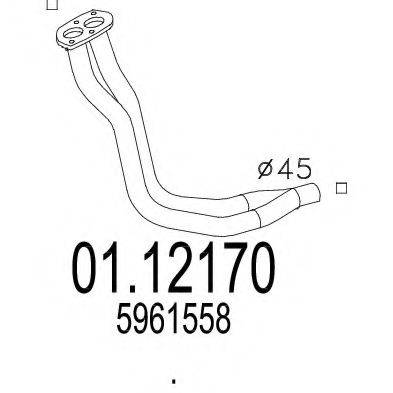 MTS 0112170 Труба вихлопного газу