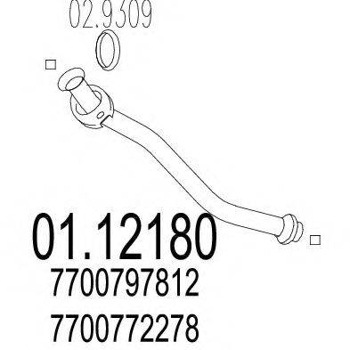 MTS 0112180 Труба вихлопного газу