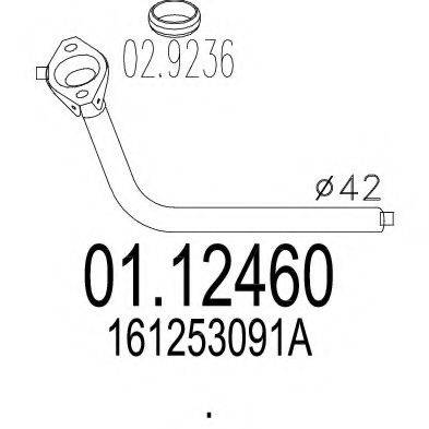 MTS 0112460 Труба вихлопного газу