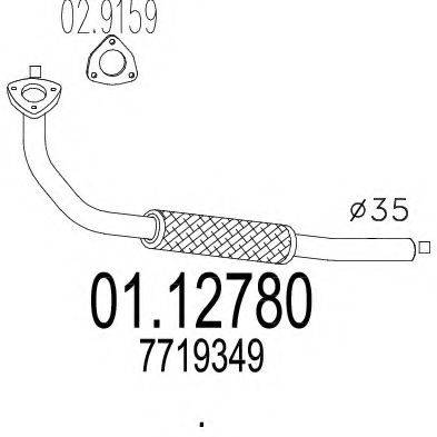 MTS 0112780 Труба вихлопного газу