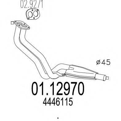 MTS 0112970 Труба вихлопного газу