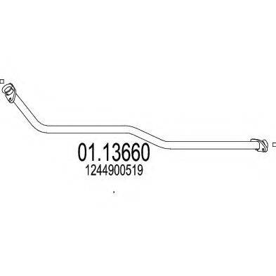 MTS 0113660 Труба вихлопного газу