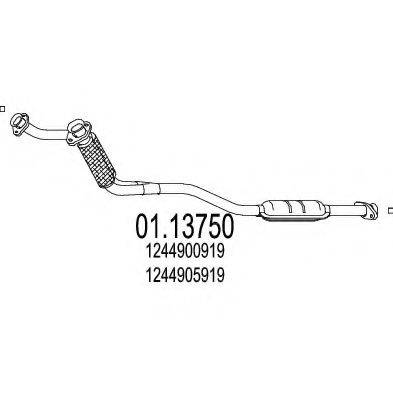 MTS 0113750 Труба вихлопного газу
